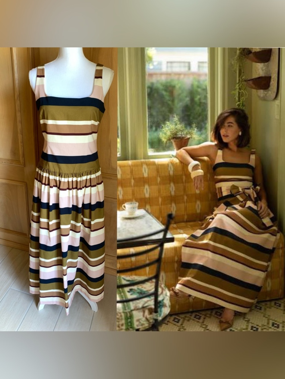 Antonio Melani x Style Bungalow The Luncheon Square Neck Sleeveless A-Line Dress
